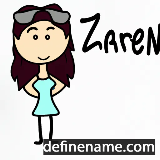 cartoon of the name Zareen