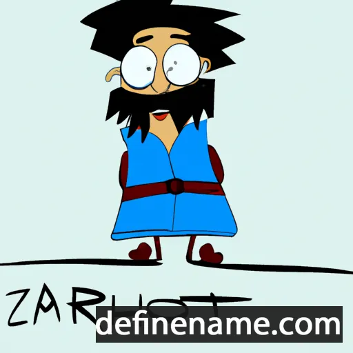 cartoon of the name Zartosht