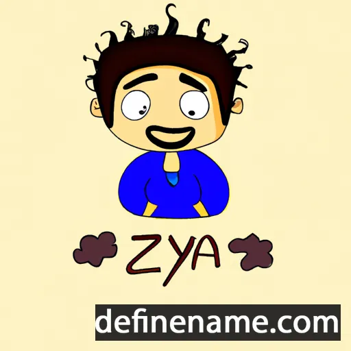 cartoon of the name Zaya