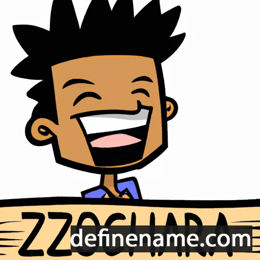 cartoon of the name Zechariah