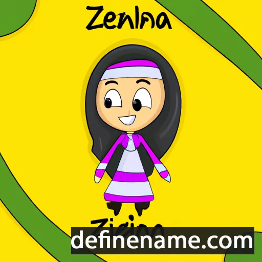 cartoon of the name Zeinab