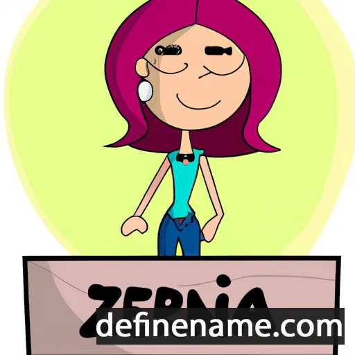 cartoon of the name Zerina