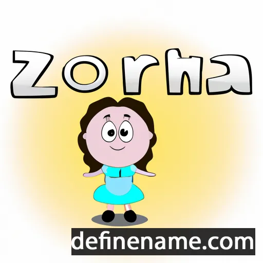 cartoon of the name Zohra