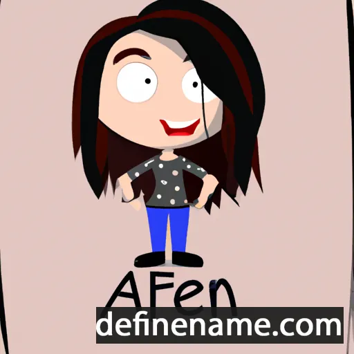 cartoon of the name Aafreen