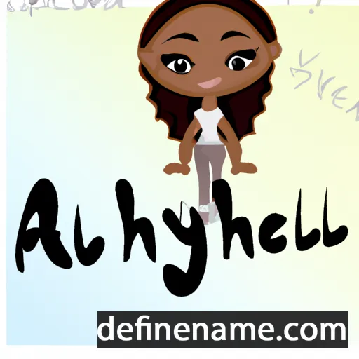 cartoon of the name Aaleyah