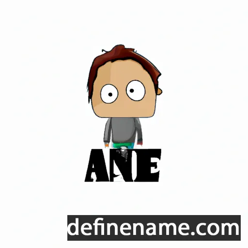 cartoon of the name Aane