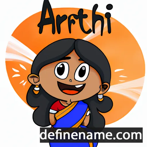 cartoon of the name Aarathi