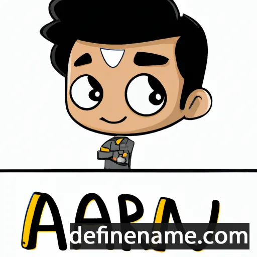 cartoon of the name Aarav