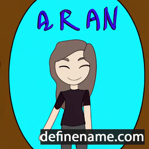 cartoon of the name Aaryn