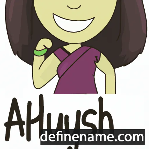 cartoon of the name Aayushi