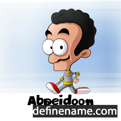 cartoon of the name Abdelmoumen