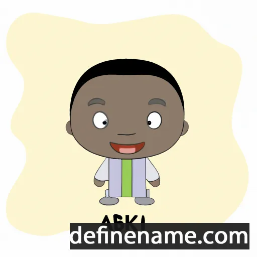 cartoon of the name Abeiku