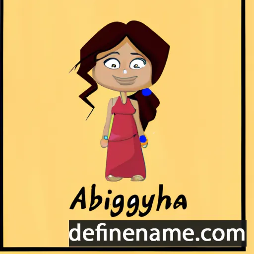 cartoon of the name Abhignya