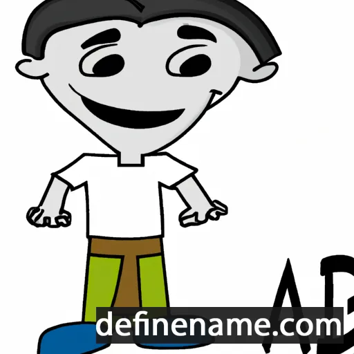 cartoon of the name Abid