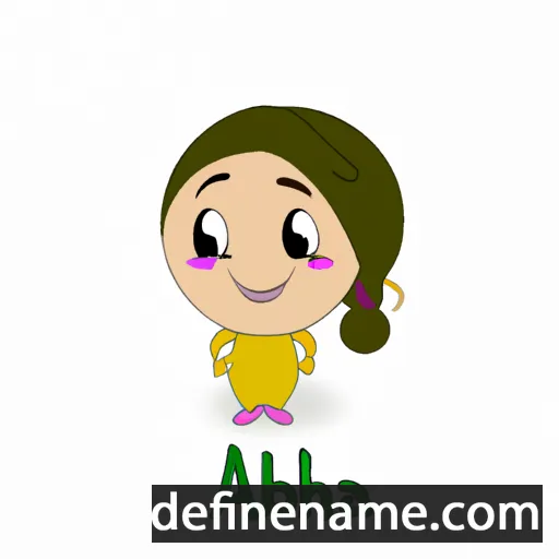 cartoon of the name Abiha