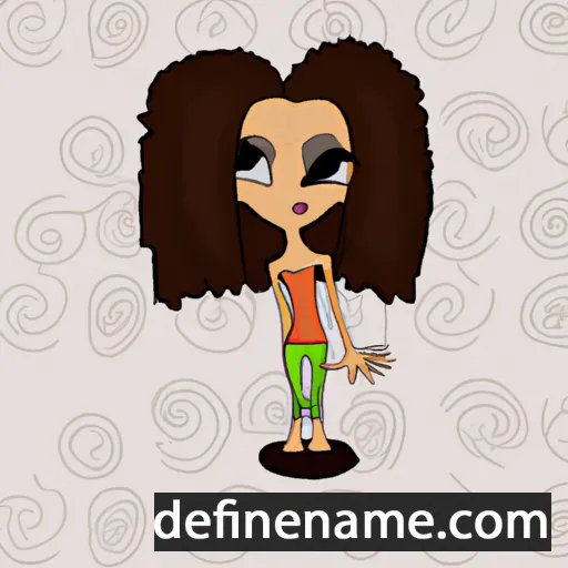 cartoon of the name Abrielle