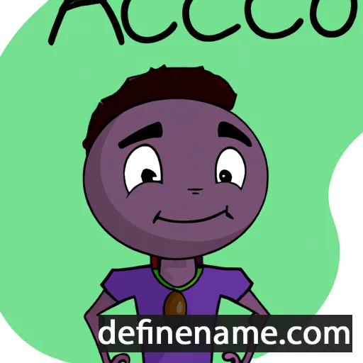 cartoon of the name Acai