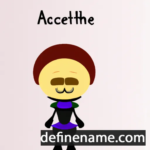 cartoon of the name Acanthe