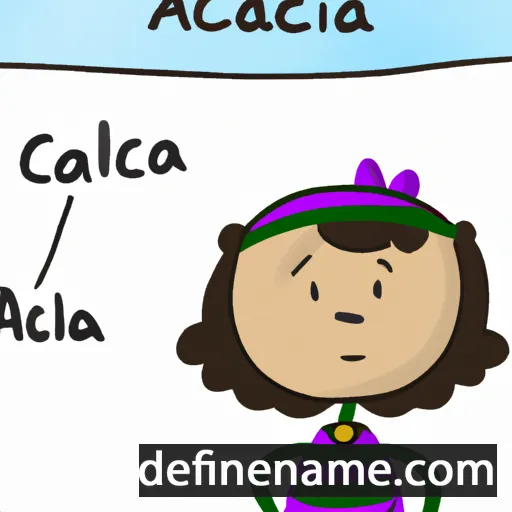 cartoon of the name Accalia