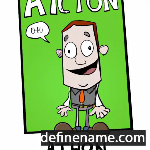 cartoon of the name Achton