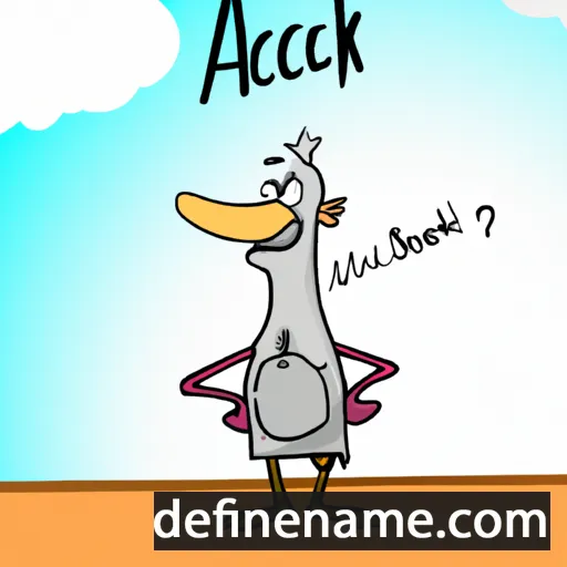 cartoon of the name Adcock