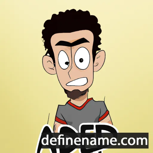 cartoon of the name Adeel