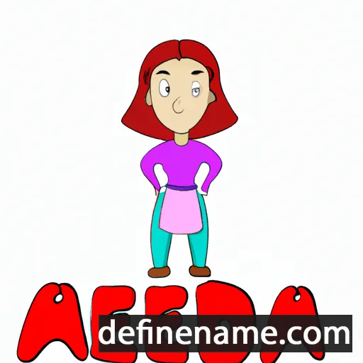 cartoon of the name Adeena