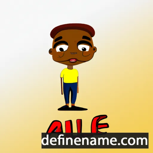 cartoon of the name Adeleke