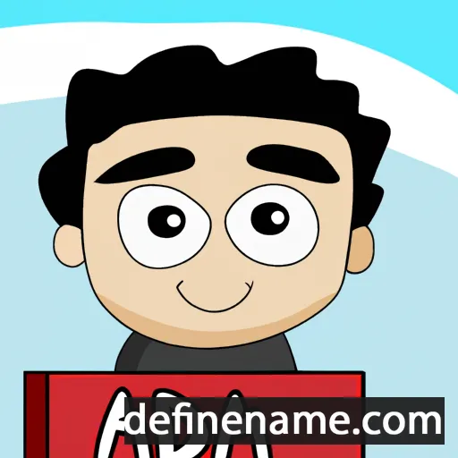 cartoon of the name Adham