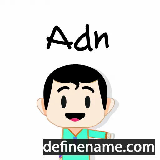 cartoon of the name Adhan