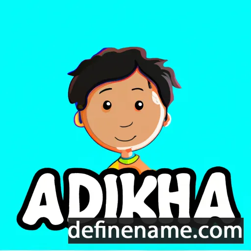 cartoon of the name Adhika