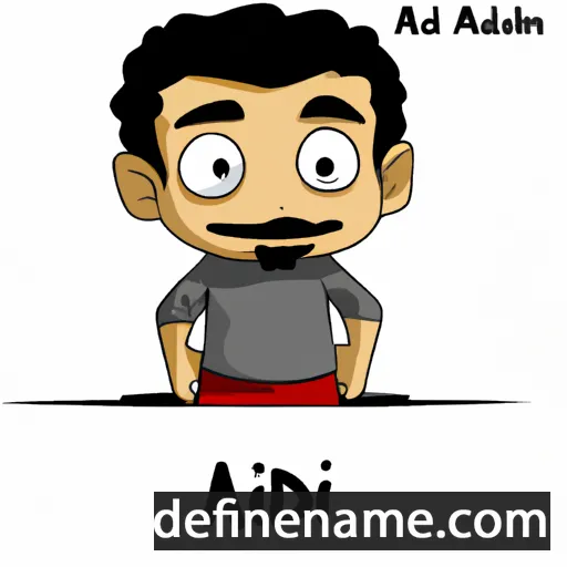 cartoon of the name Adhil