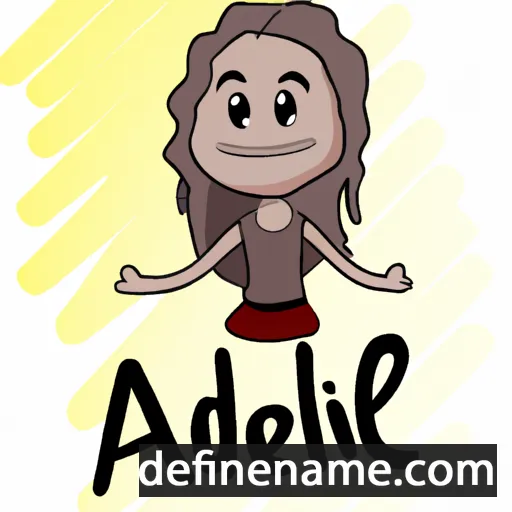 cartoon of the name Adielle