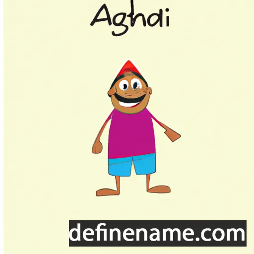 cartoon of the name Adigheji