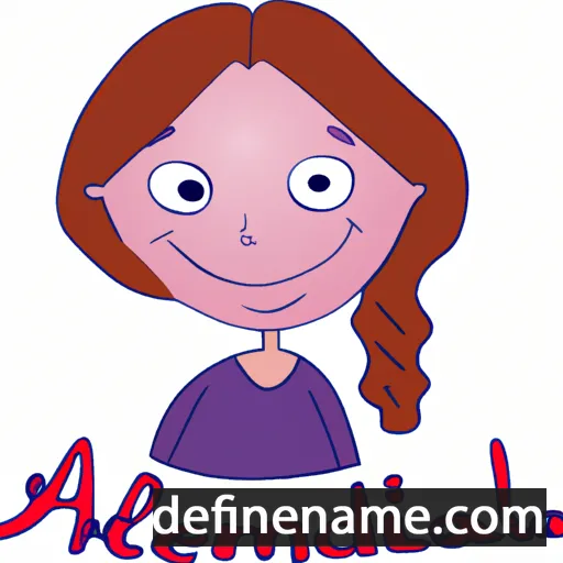 cartoon of the name Adilena