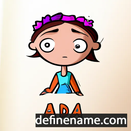 cartoon of the name Adina