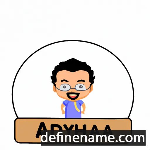 cartoon of the name Aditiya