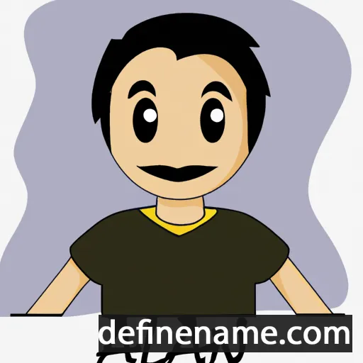 cartoon of the name Adlan