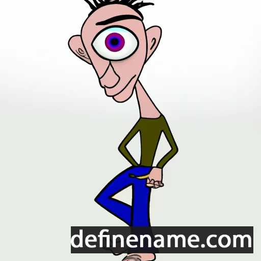 cartoon of the name Adoni-bezek