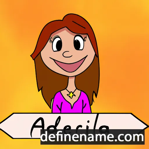 cartoon of the name Adriella