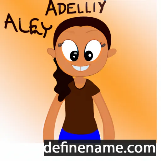 cartoon of the name Adrielly