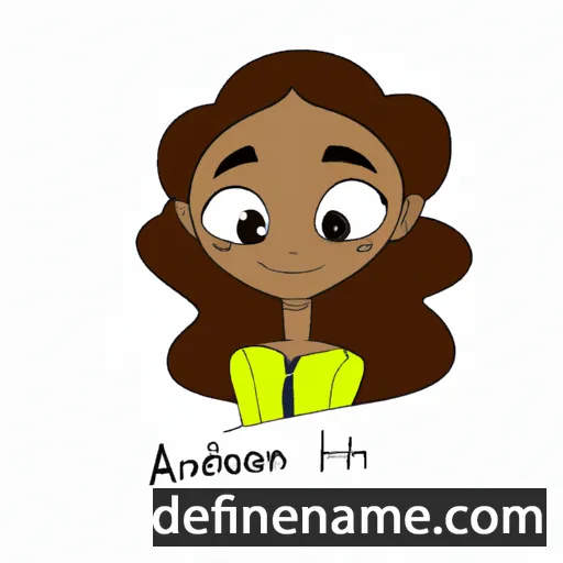 cartoon of the name Adrionna