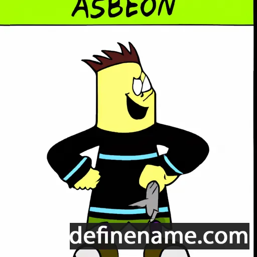 cartoon of the name Æsbiorn