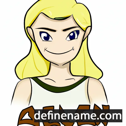 cartoon of the name Aelin