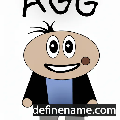 cartoon of the name Ággi