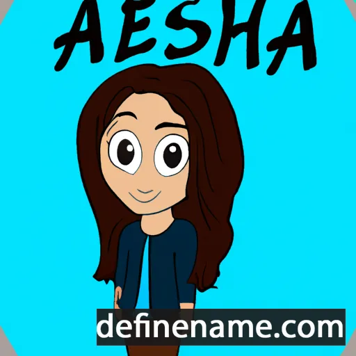 cartoon of the name Aesha