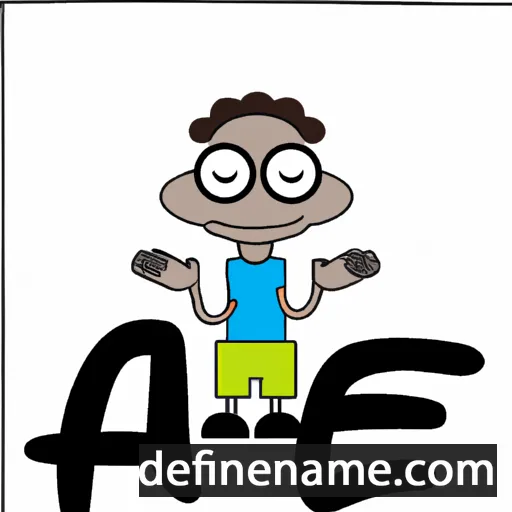 cartoon of the name Afe