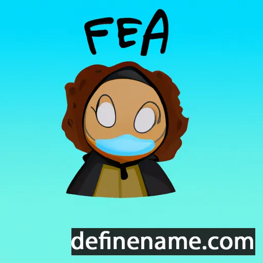 cartoon of the name Afeefa