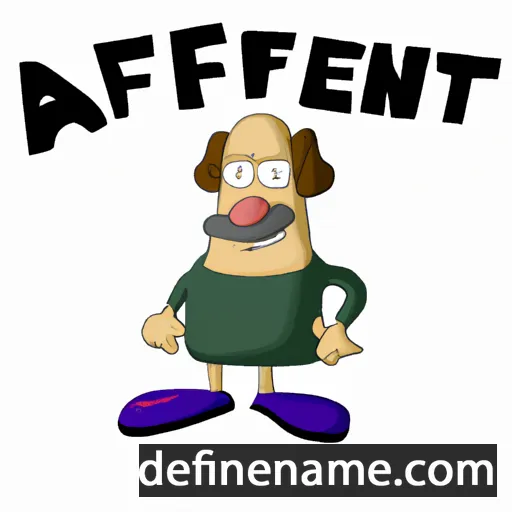 cartoon of the name Afften