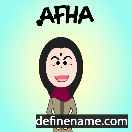 cartoon of the name Afrah